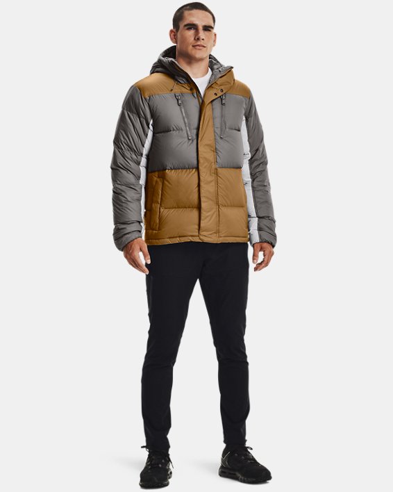 Men's ColdGear® Infrared Down Blocked Jacket, Brown, pdpMainDesktop image number 2